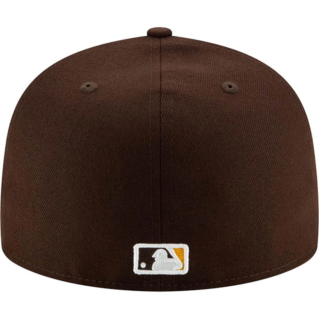 MLB San Diego Padres Youth New Era Home Authentic Collection 59FIFTY Fitted Hat - Brown - Image 4