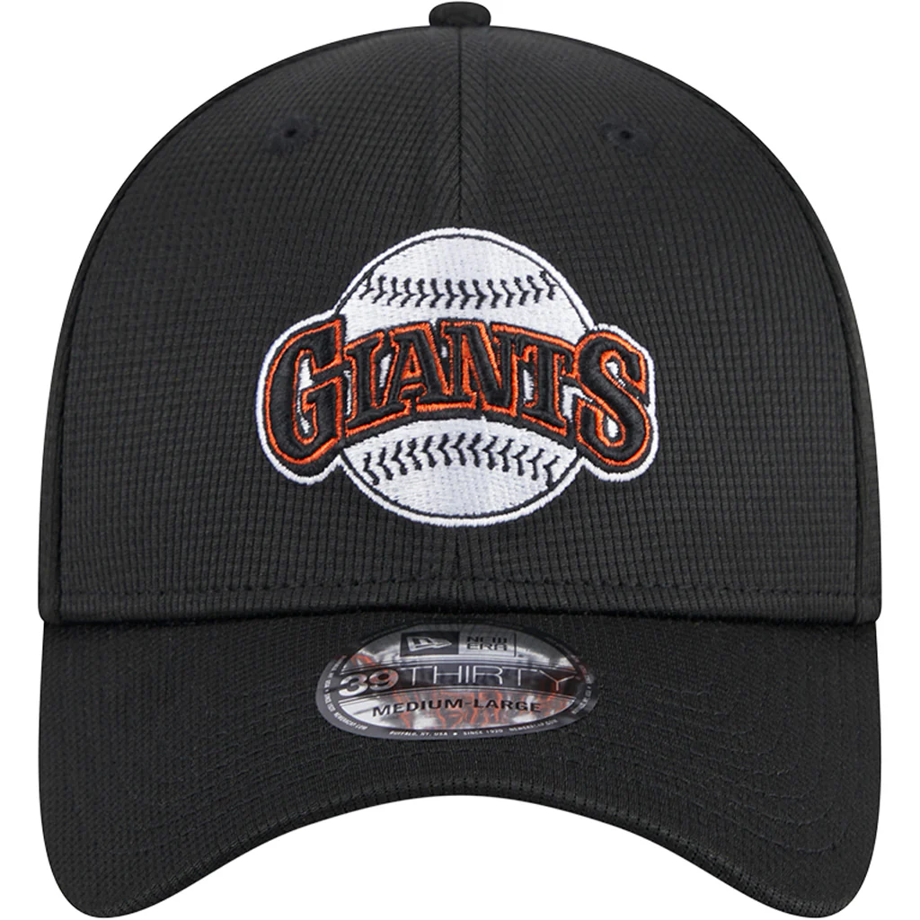 MLB San Francisco Giants New Era 2025 Batting Practice 39THIRTY Flex Fit Hat - Black - Image 3