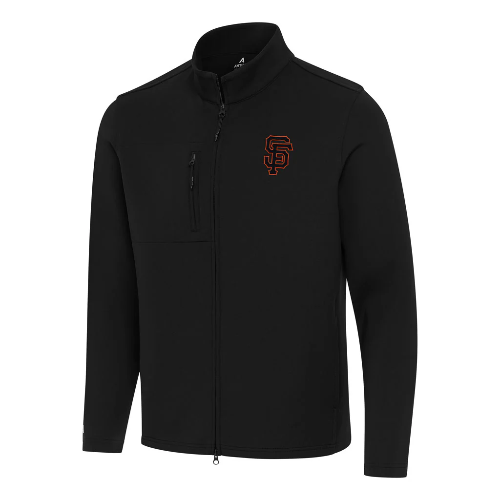 MLB San Francisco Giants Antigua Objection DBP Full Zip Jacket - Black
