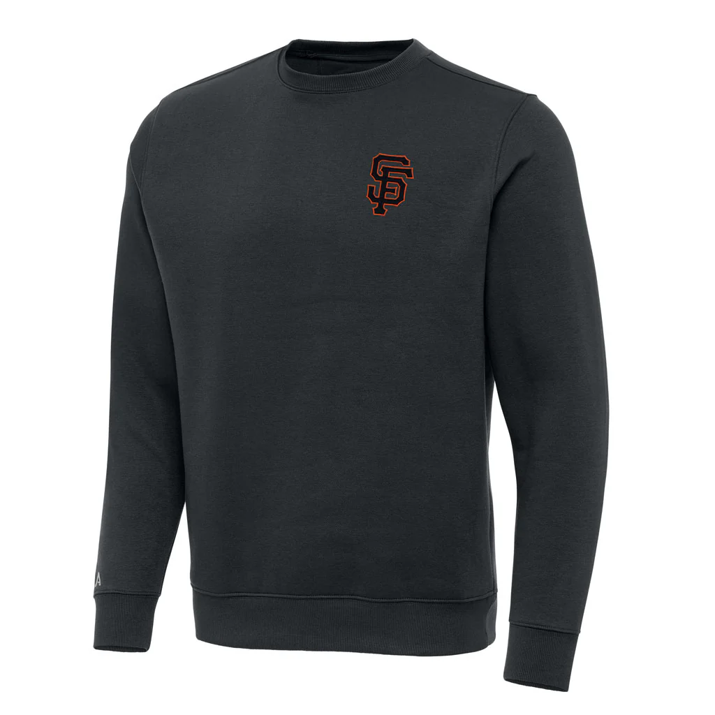 MLB San Francisco Giants Antigua Victory Crewneck Sweater - Charcoal