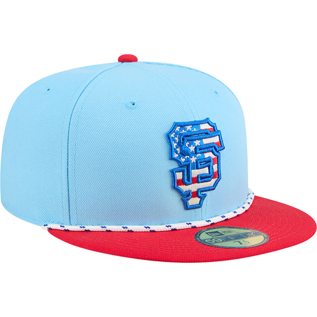 MLB San Francisco Giants New Era 2025 4th of July 59FIFTY Fitted Hat - Blue - Image 2