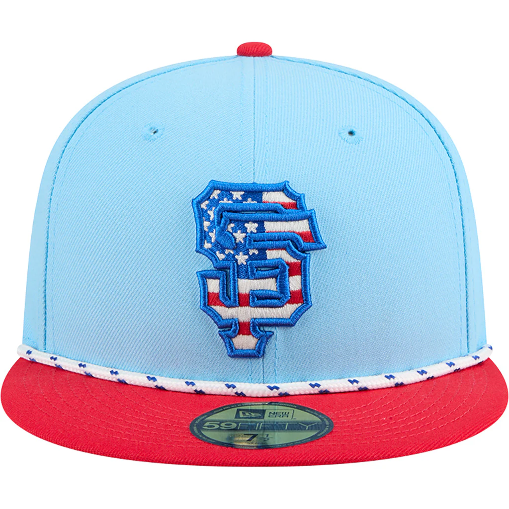 MLB San Francisco Giants New Era 2025 4th of July 59FIFTY Fitted Hat - Blue - Image 3
