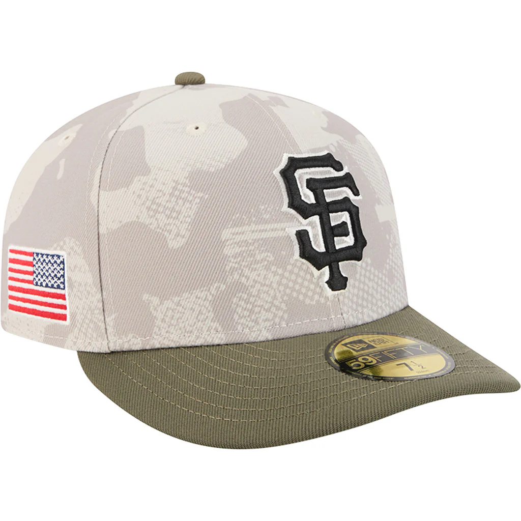 MLB San Francisco Giants New Era 2025 Armed Forces Day 59FIFTY Fitted Hat - Stone