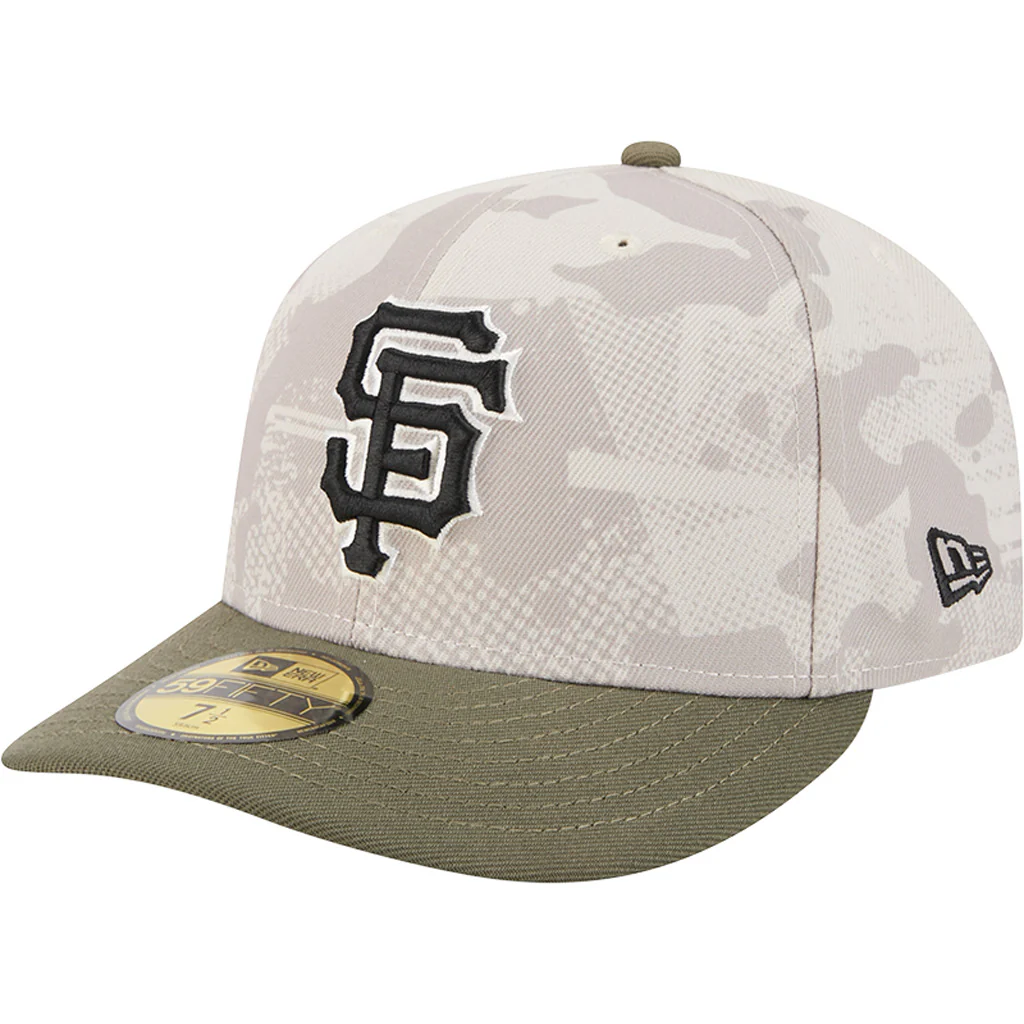 MLB San Francisco Giants New Era 2025 Armed Forces Day 59FIFTY Fitted Hat - Stone - Image 2