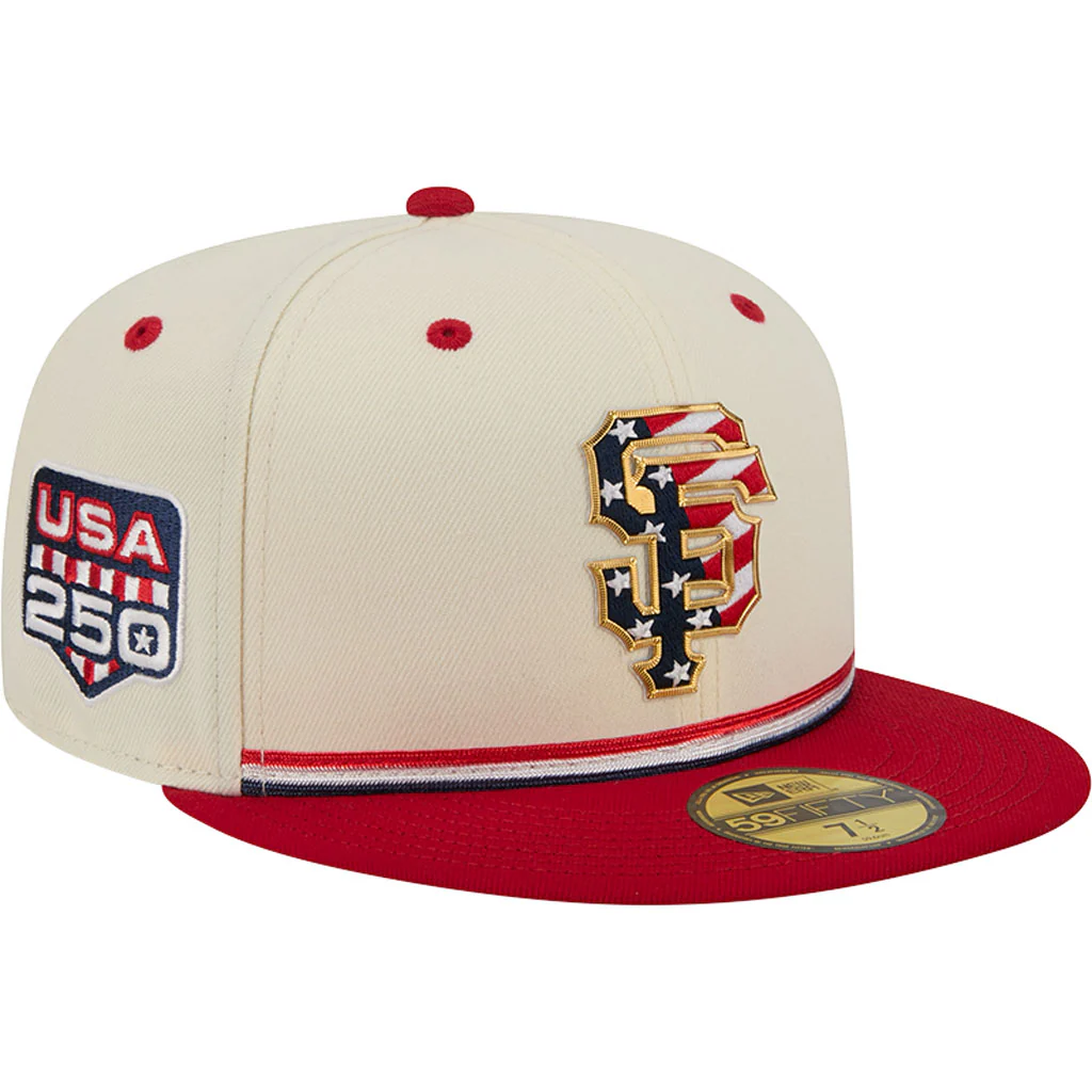 MLB San Francisco Giants New Era 2026 4th of July 59FIFTY Fitted Hat - Cream - Image 2