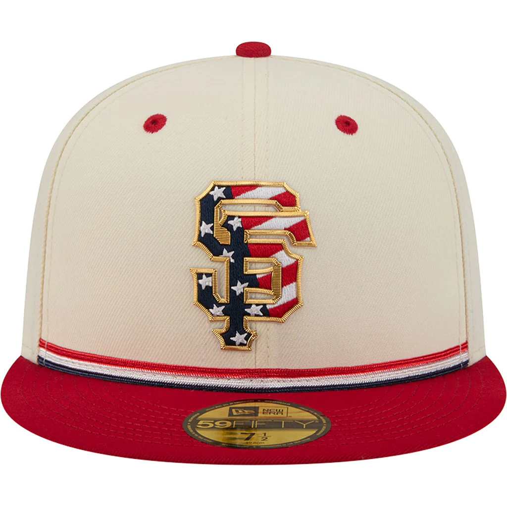 MLB San Francisco Giants New Era 2026 4th of July 59FIFTY Fitted Hat - Cream - Image 3