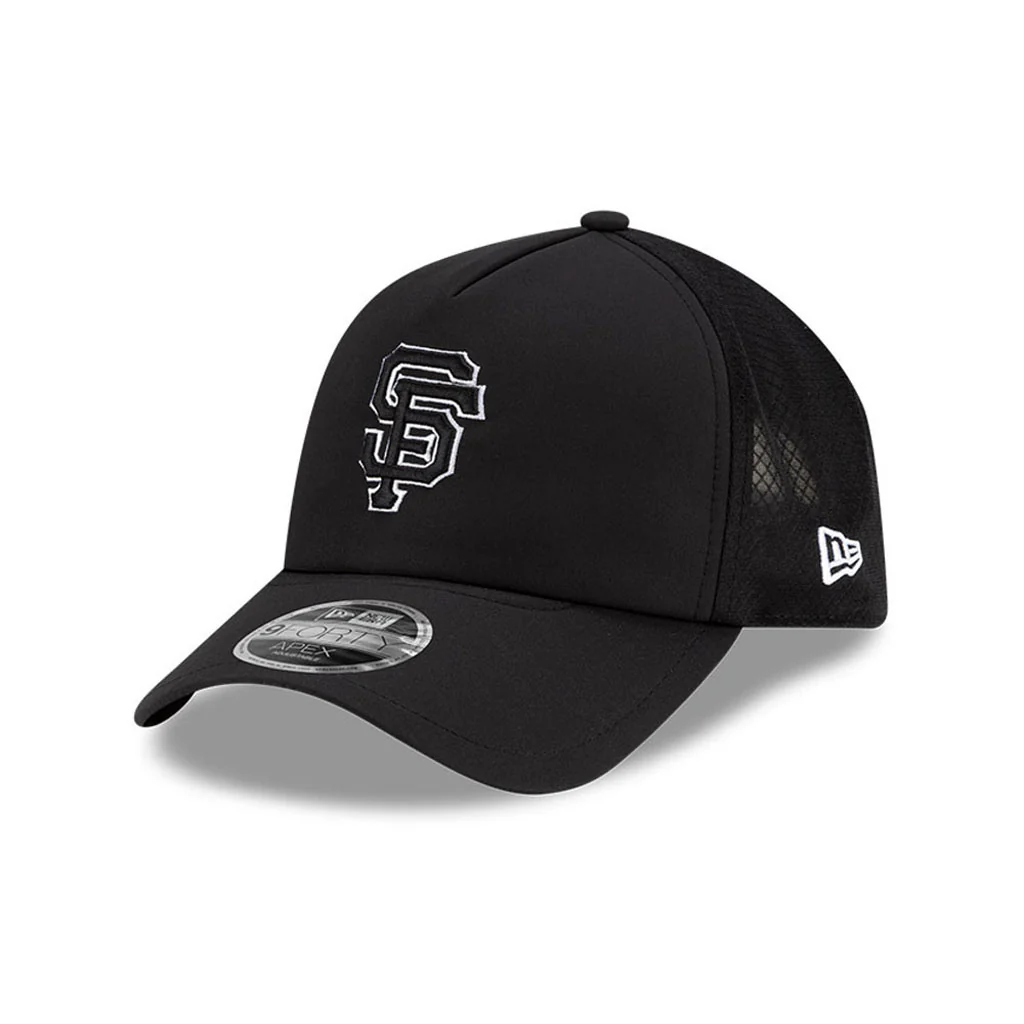 MLB San Francisco Giants New Era Batting Practice Apex 9FORTY Snapback Hat - Black