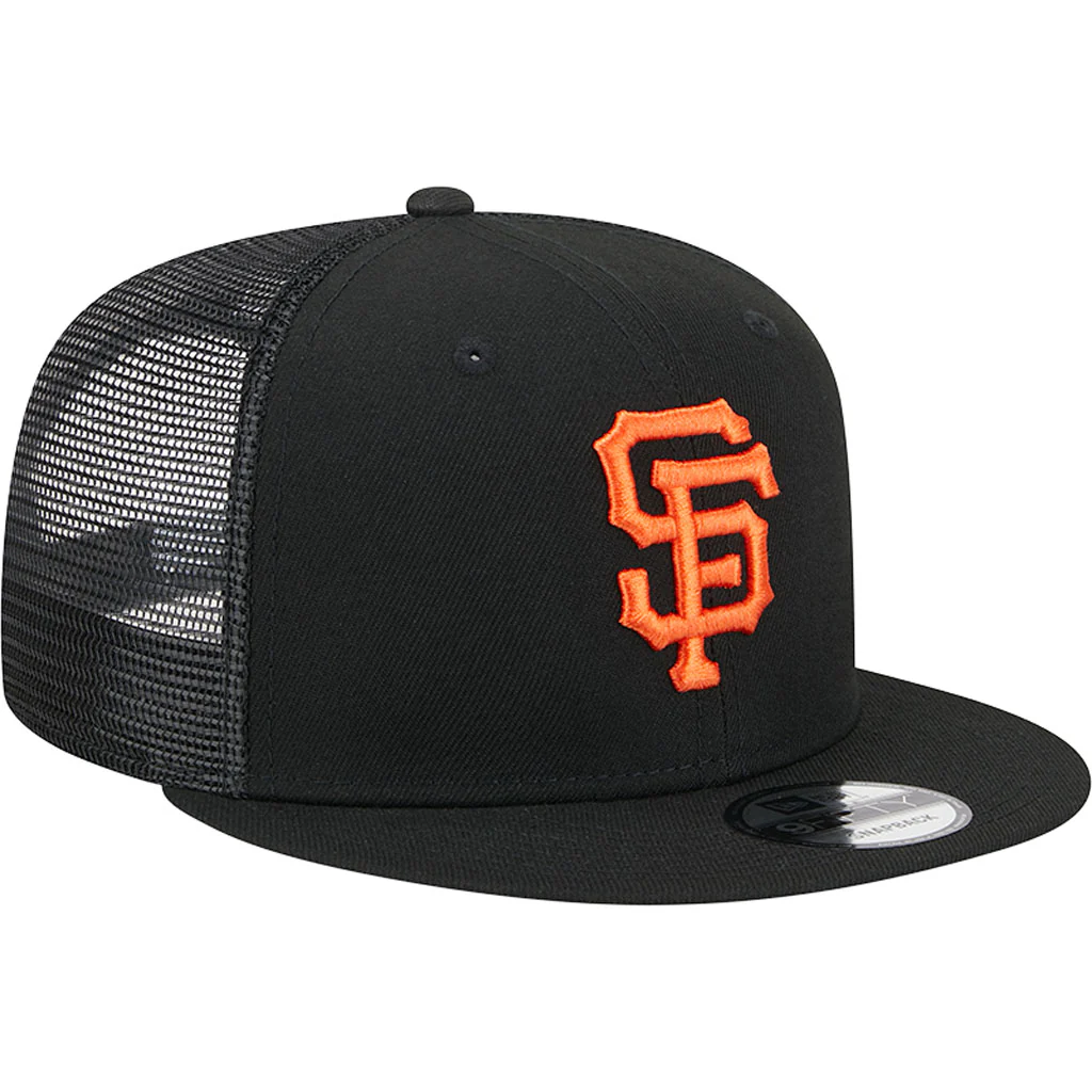 MLB San Francisco Giants New Era OTC Trucker 9FIFTY Snapback Hat - Black - Image 2