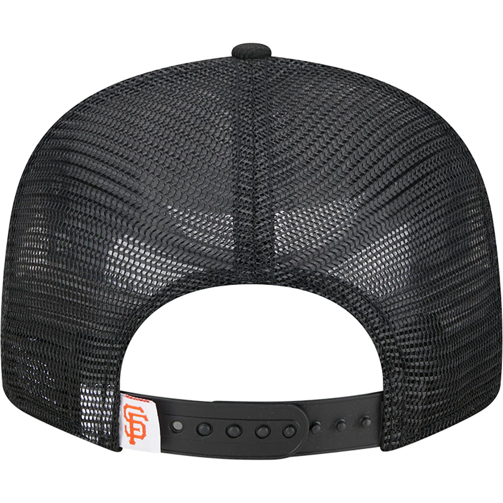 MLB San Francisco Giants New Era OTC Trucker 9FIFTY Snapback Hat - Black - Image 6