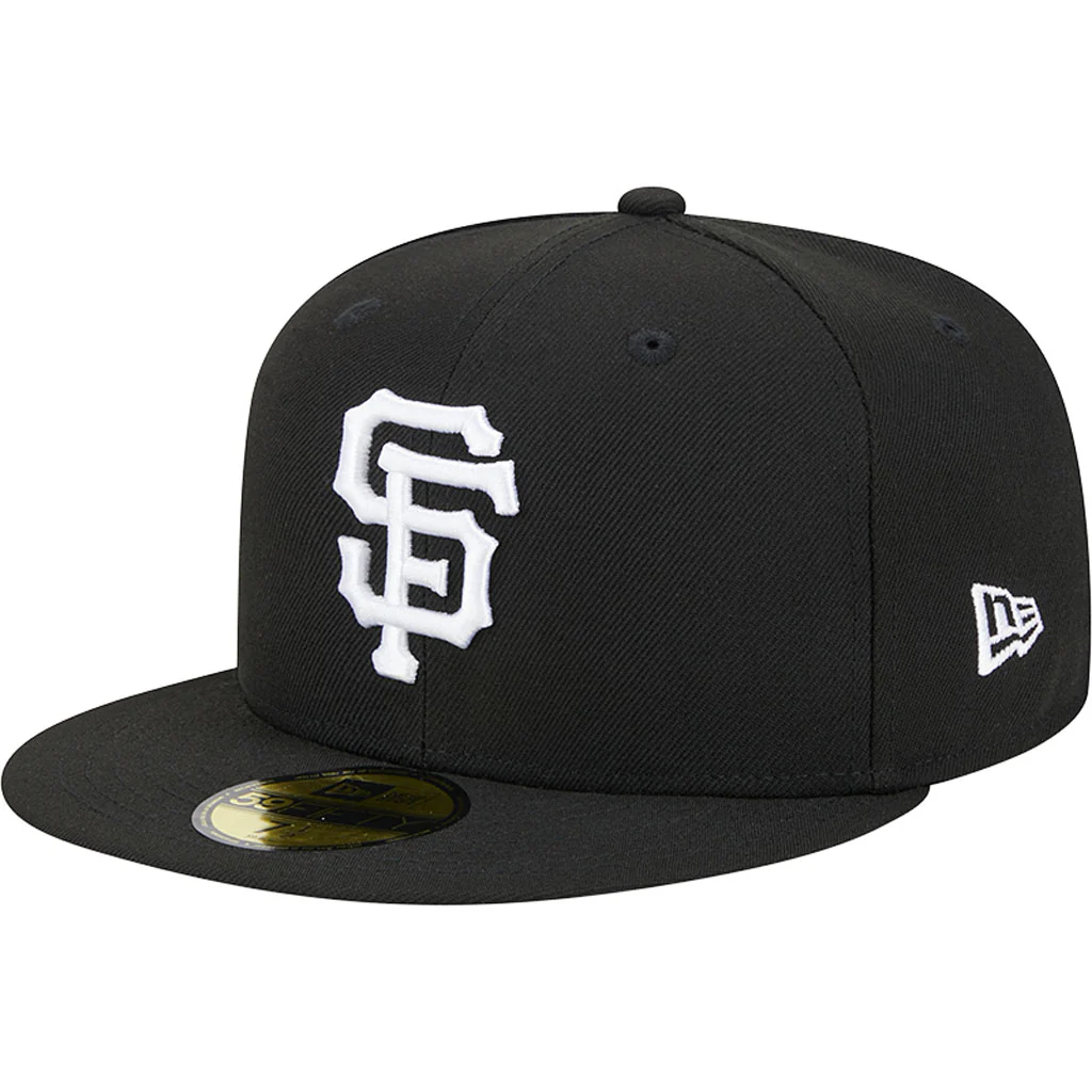 MLB San Francisco Giants New Era Side Patch Black & White 59FIFTY Fitted Hat - Black