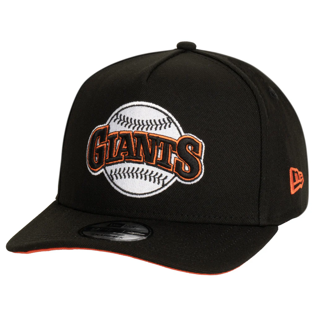 MLB San Francisco Giants New Era Team Undervisor 9FIFTY A-Frame Snapback Hat - Black - Image 2