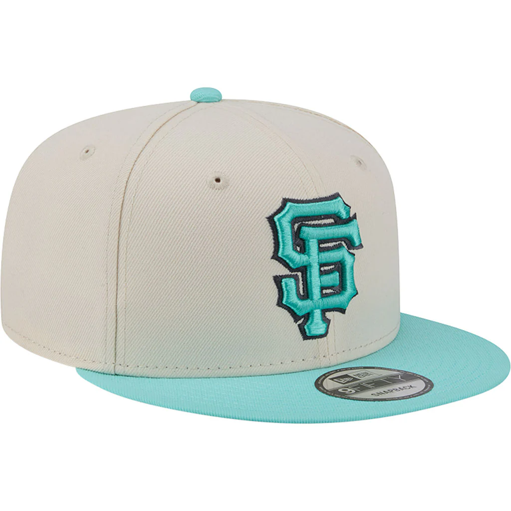 MLB San Francisco Giants New Era Two-Tone Aqua 9FIFTY Snapback Hat - Light cream - Image 2