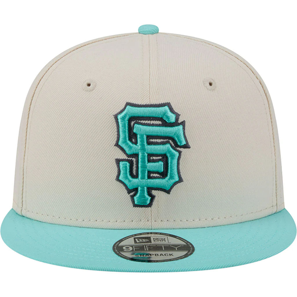 MLB San Francisco Giants New Era Two-Tone Aqua 9FIFTY Snapback Hat - Light cream - Image 3
