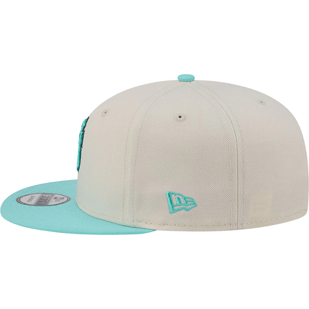 MLB San Francisco Giants New Era Two-Tone Aqua 9FIFTY Snapback Hat - Light cream - Image 4