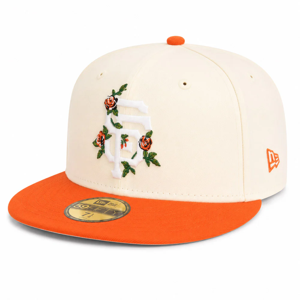 MLB San Francisco Giants New Era Two-Tone Summer Flower 59FIFTY Fitted Hat - Cream - Image 2