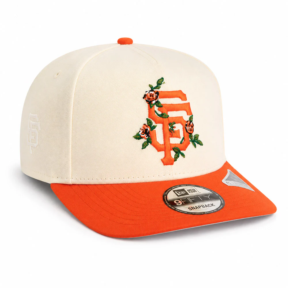 MLB San Francisco Giants New Era Two-Tone Summer Flower 9FIFTY A-Frame Snapback Hat - Cream