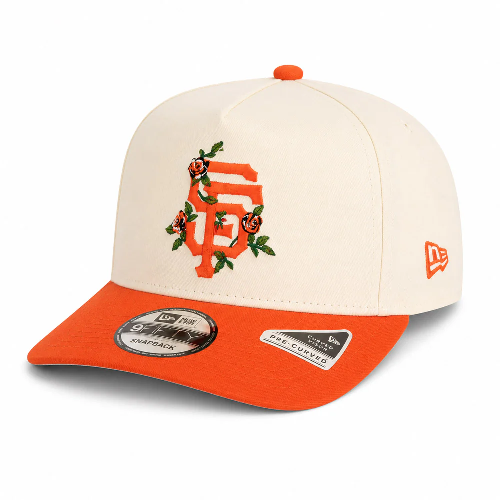 MLB San Francisco Giants New Era Two-Tone Summer Flower 9FIFTY A-Frame Snapback Hat - Cream - Image 2