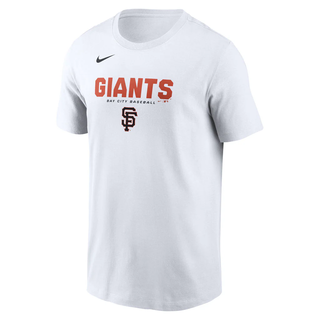 MLB San Francisco Giants Nike Bold Team Name T-Shirt - White - Image 2