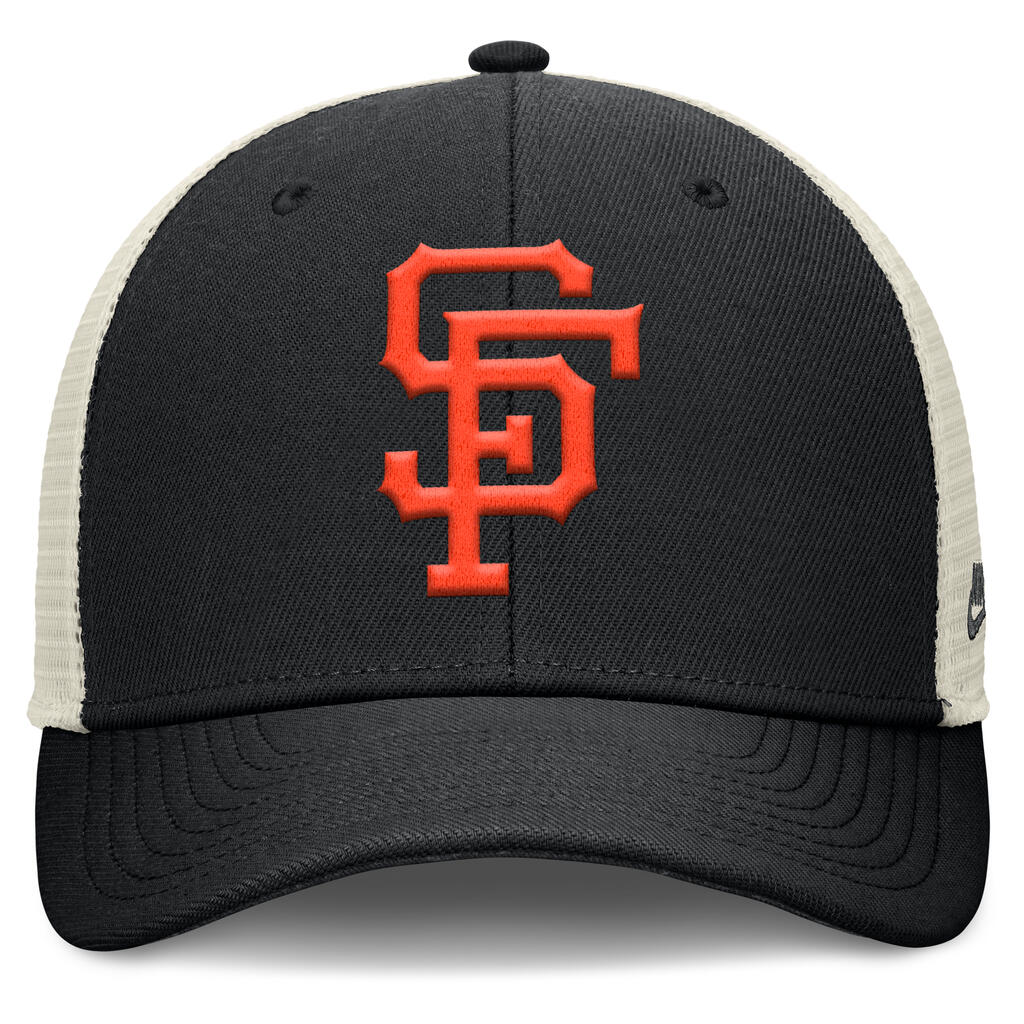 MLB San Francisco Giants Nike Cooperstown Trucker Snapback Hat - Black - Image 2