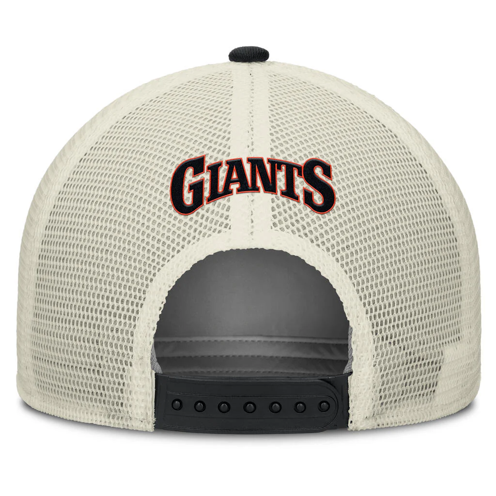 MLB San Francisco Giants Nike Cooperstown Trucker Snapback Hat - Black - Image 4