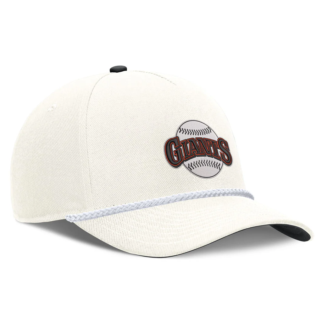 MLB San Francisco Giants Nike Rope Cooperstown Adjustable Hat - Cream - Image 2
