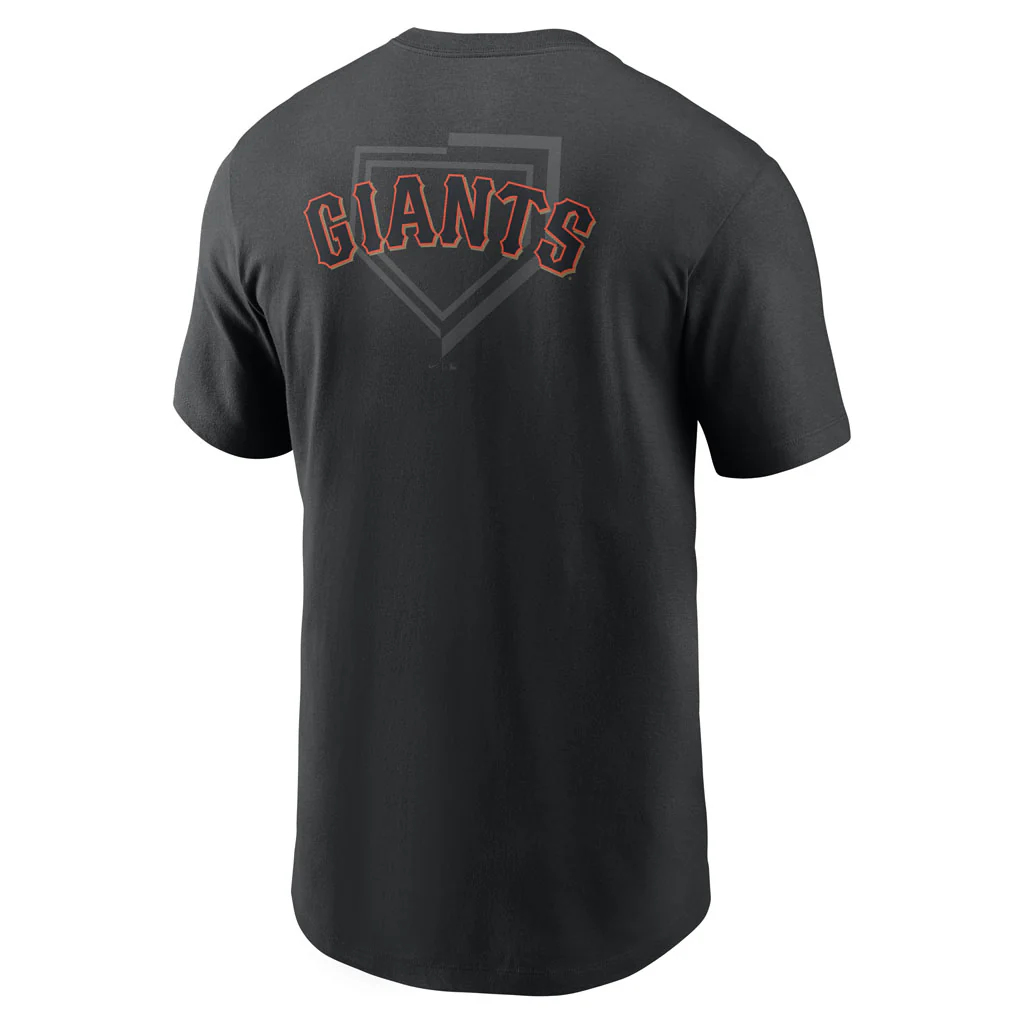 MLB San Francisco Giants Nike Two-Hit Cotton T-shirt - Black - Image 3