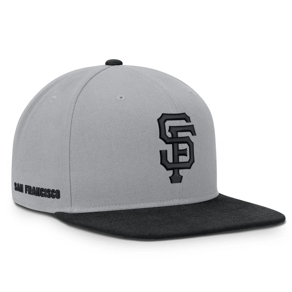 MLB San Francisco Giants Nike Two-Tone Primetime Pro Snapback Hat - Graphite - Image 2