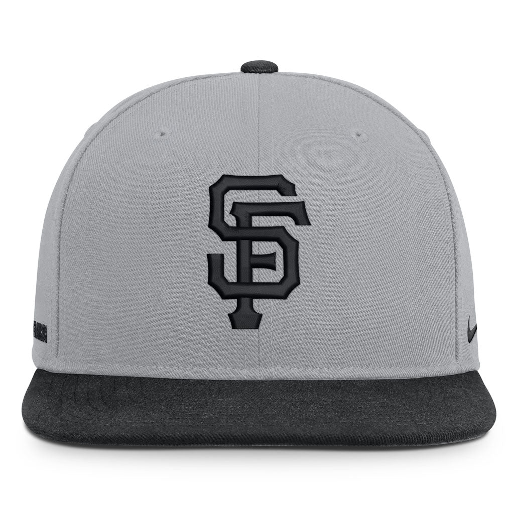 MLB San Francisco Giants Nike Two-Tone Primetime Pro Snapback Hat - Graphite - Image 3
