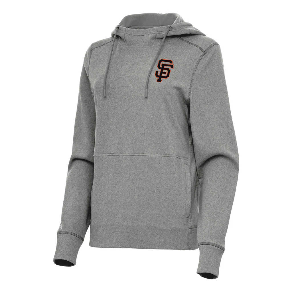 MLB San Francisco Giants Women's Antigua Justice Pullover Hoodie - Heather black
