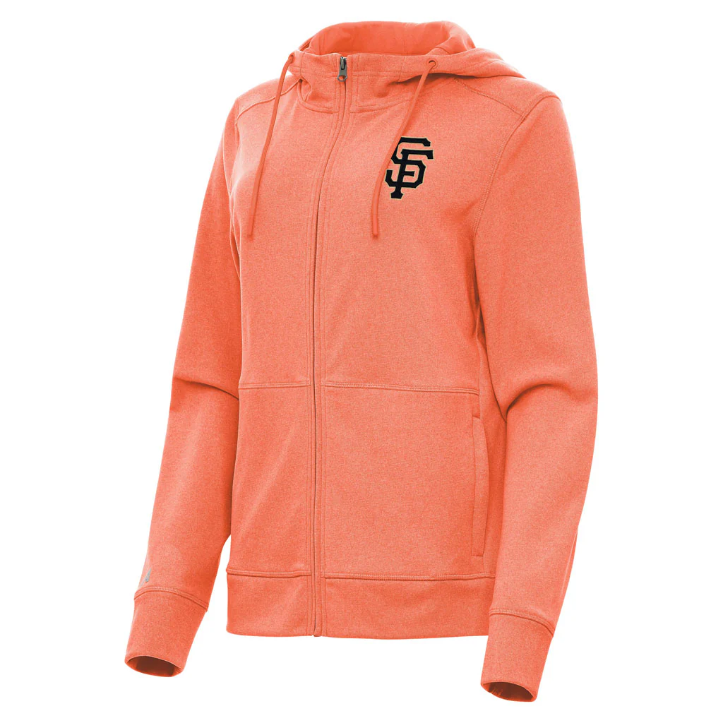 MLB San Francisco Giants Women's Antigua Seeker Full Zip Hoodie - Orange