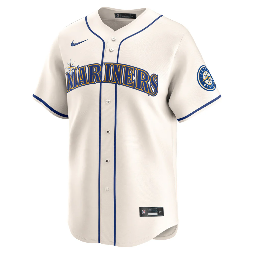 MLB Seattle Mariners Nike Alternate Limited Jersey - Cream - Image 2