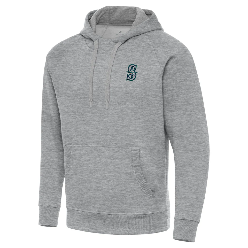 MLB Seattle Mariners Antigua Victory Pullover Hoodie - Heather gray