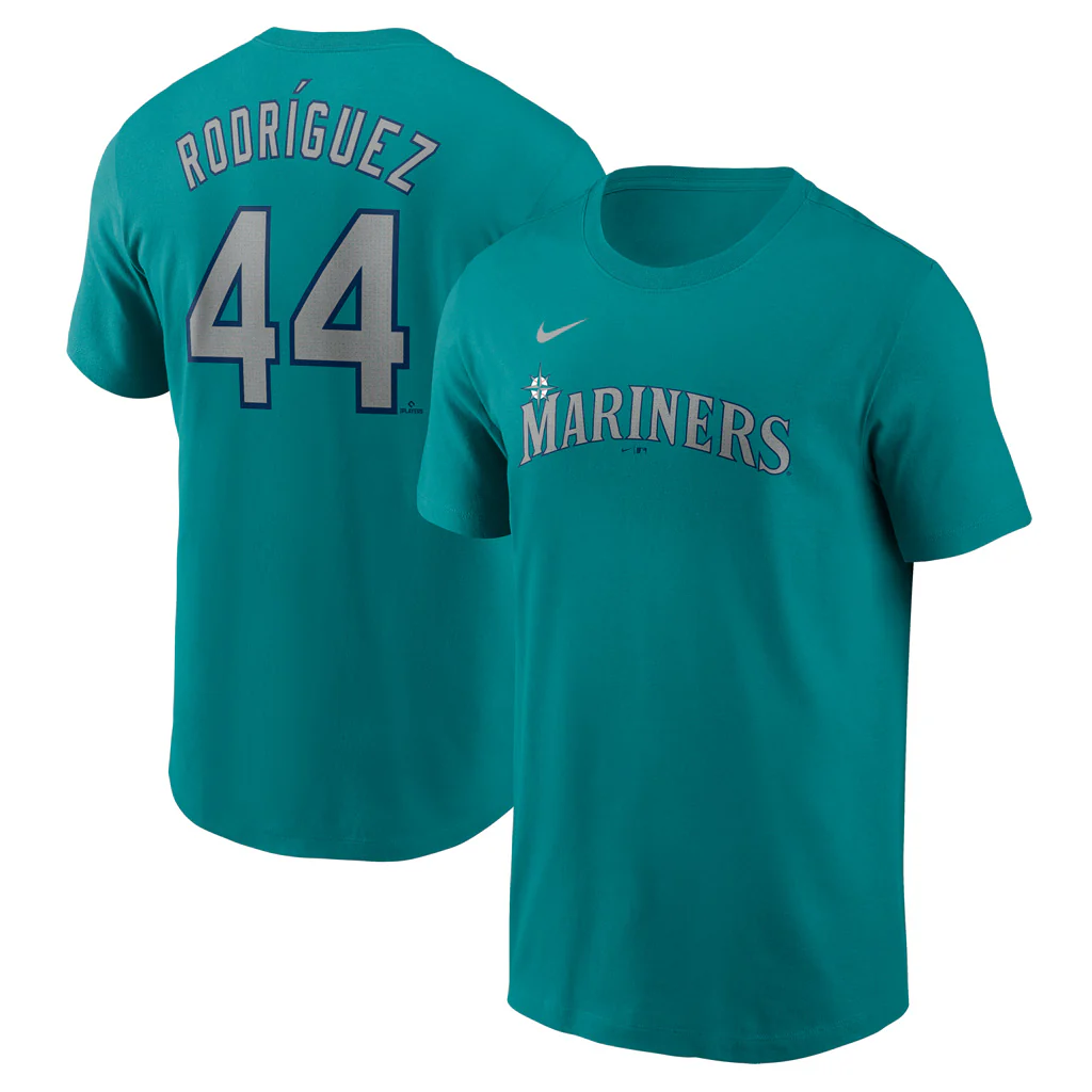 MLB Seattle Mariners Julio Rodriguez Nike FUSE Name & Number T-Shirt - Teal