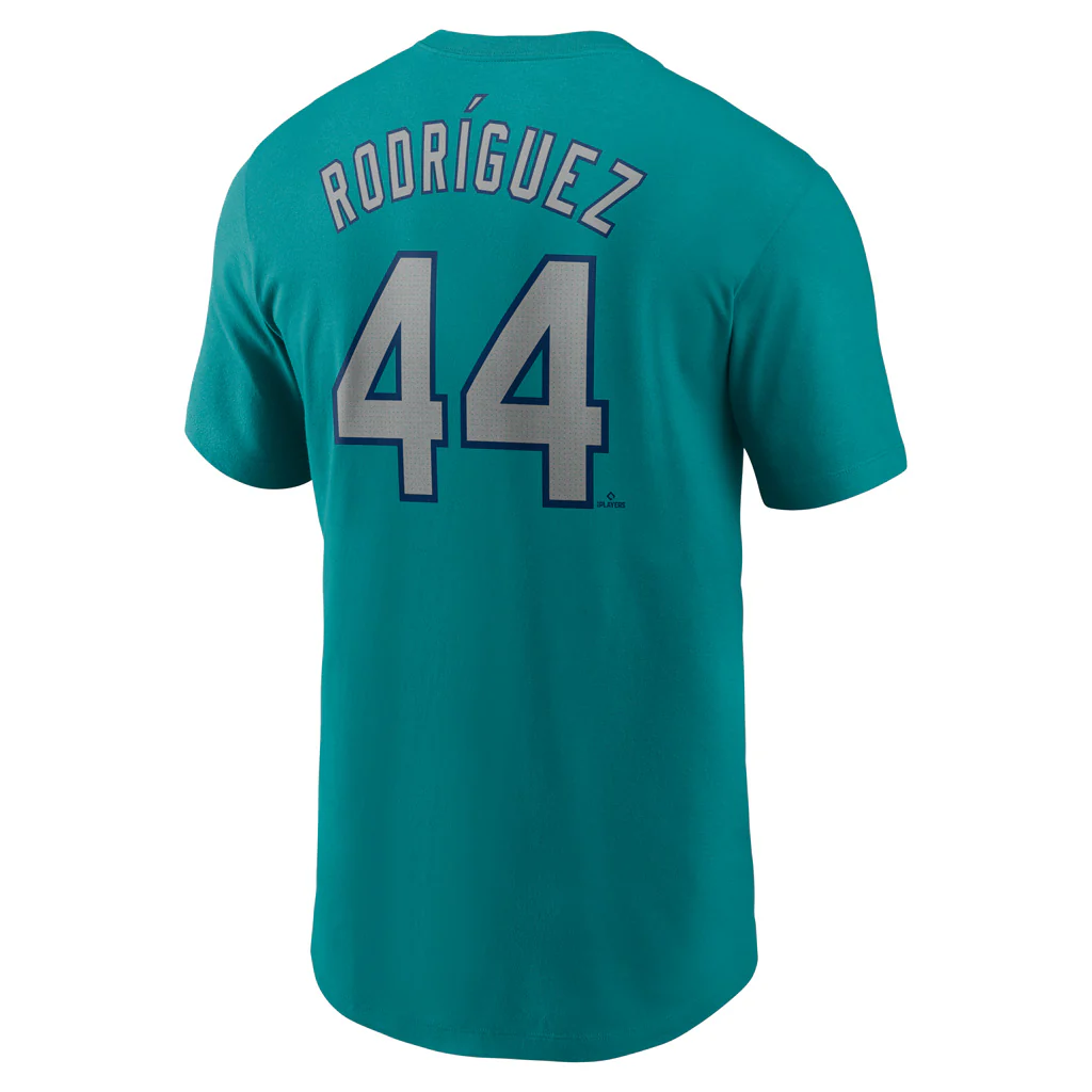 MLB Seattle Mariners Julio Rodriguez Nike FUSE Name & Number T-Shirt - Teal - Image 3