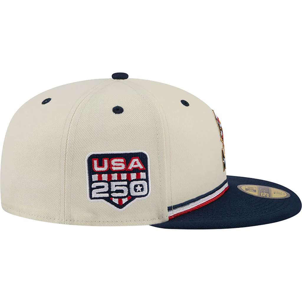 MLB Seattle Mariners New Era 2026 4th of July 59FIFTY Fitted Hat - Cream - Image 4