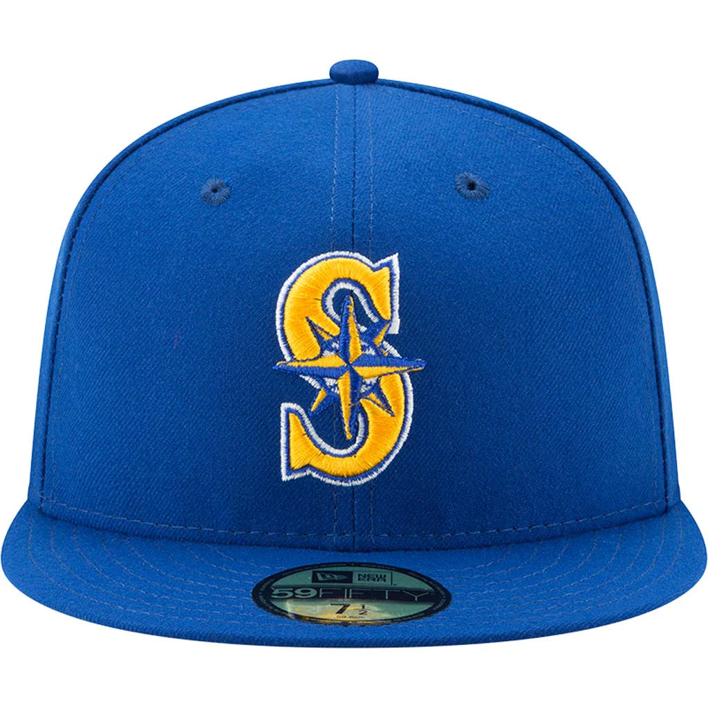 MLB Seattle Mariners New Era Authentic Collection Alternate On-Field 59FIFTY Fitted Hat - Blue - Image 3