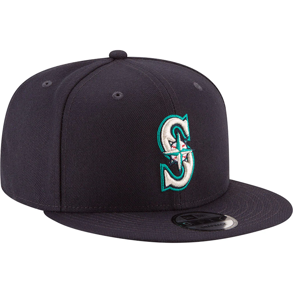 MLB Seattle Mariners New Era Basic 9FIFTY Snapback Hat - Navy - Image 2