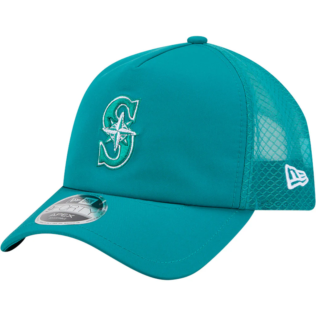 MLB Seattle Mariners New Era Batting Practice Apex 9FORTY Snapback Hat - Green