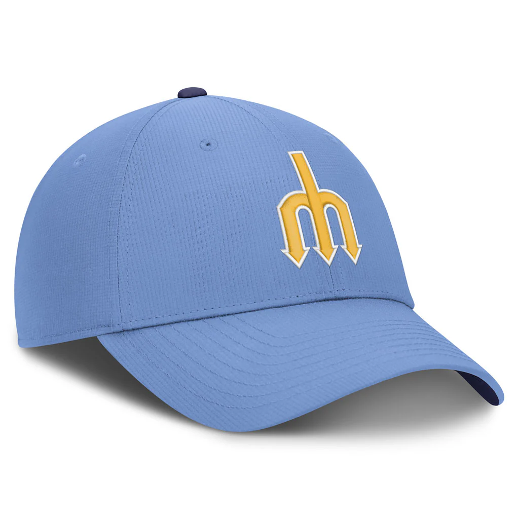 MLB Seattle Mariners Nike Cooperstown Ripstop Adjustable Hat - Light blue - Image 2