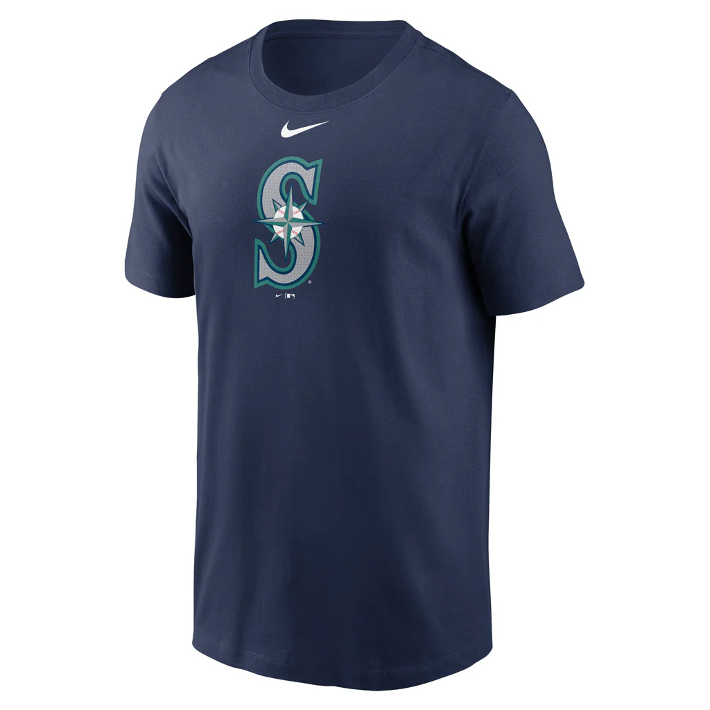 MLB Seattle Mariners Nike FUSE Large Logo T-Shirt - Navy - Image 2