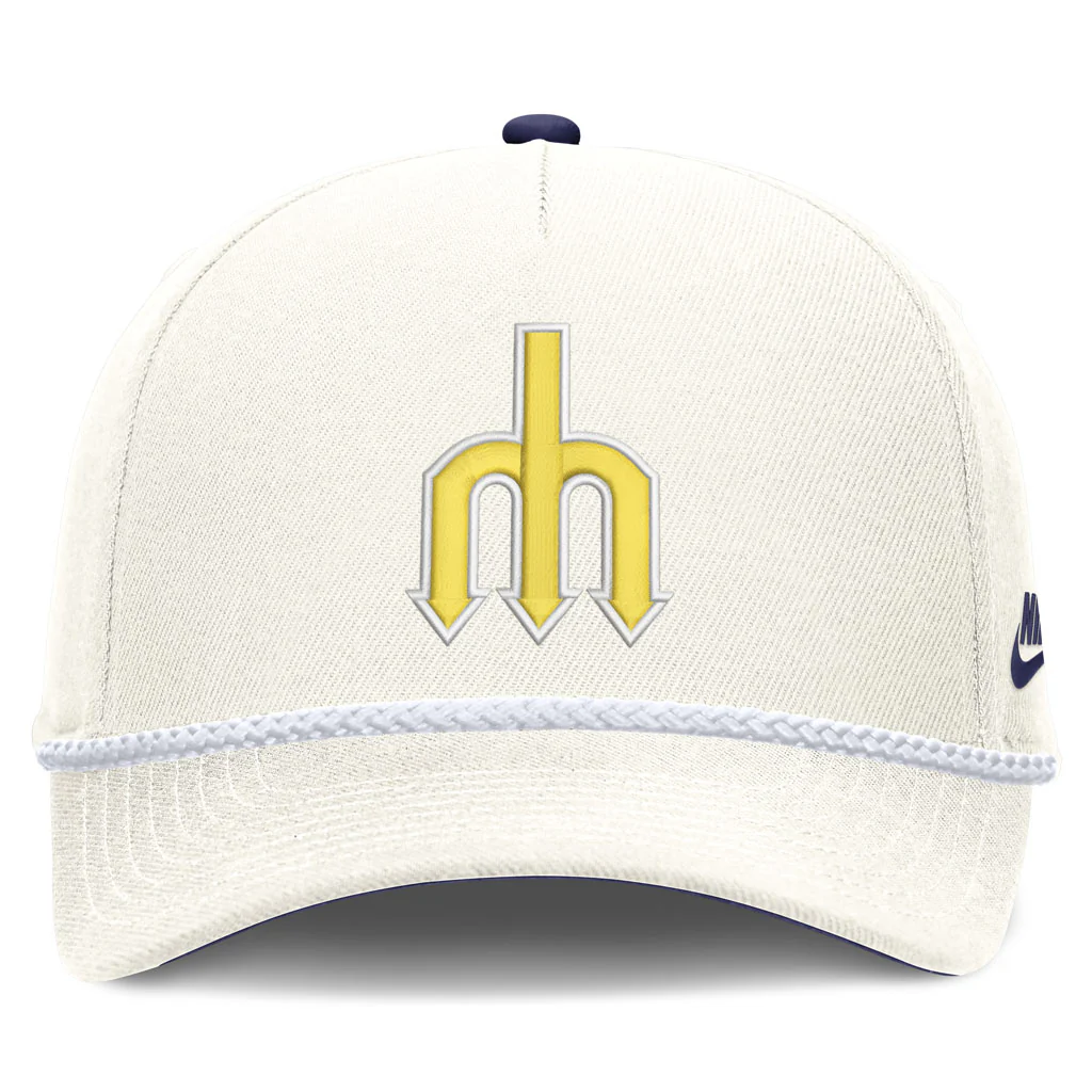 MLB Seattle Mariners Nike Rope Cooperstown Adjustable Hat - Cream - Image 3