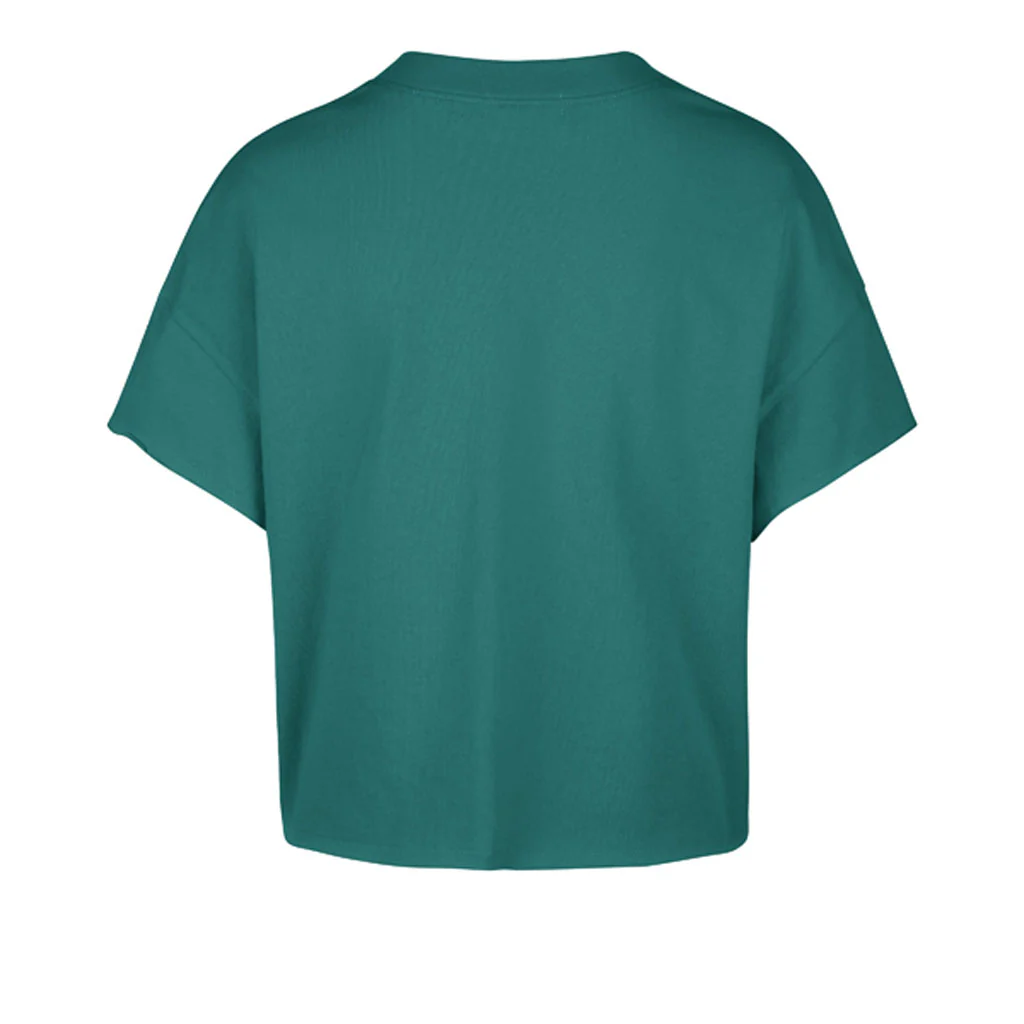 MLB Seattle Mariners Women's '47 Win Big Notch Crop Top T-Shirt - Green - Image 2