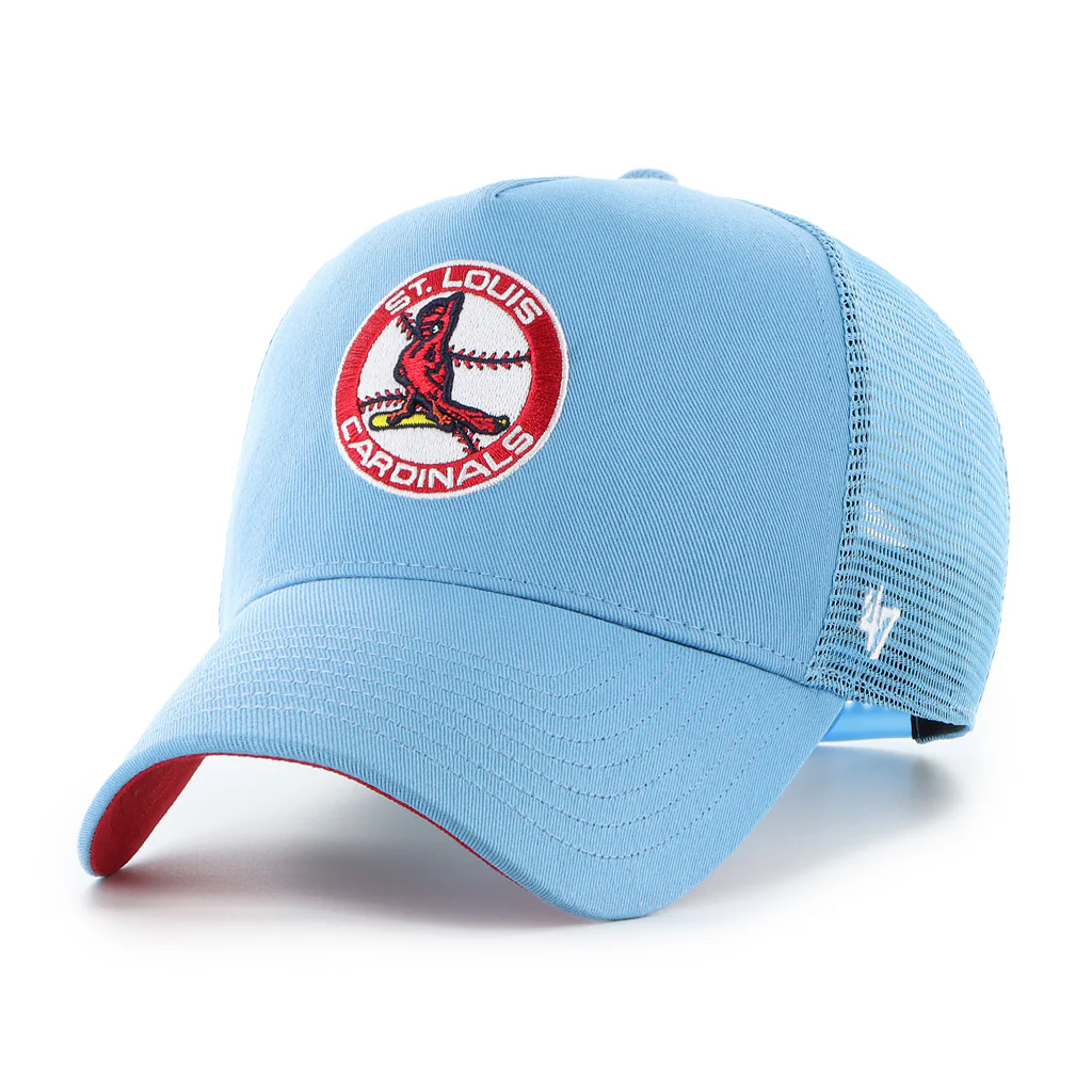 MLB St. Louis Cardinals '47 Ballpark Under Visor Mesh Trucker Snapback Hat - Blue