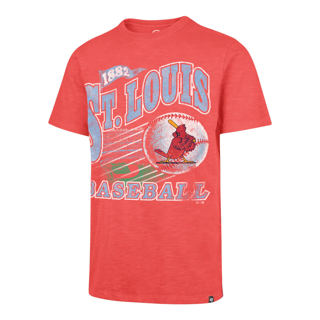 MLB St. Louis Cardinals '47 Game Worn Heavy Slub T-Shirt - Red