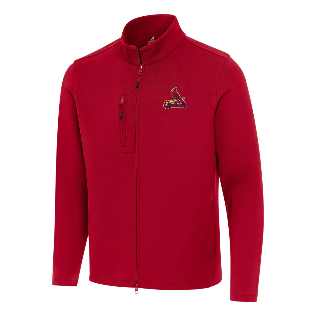 MLB St. Louis Cardinals Antigua Objection DBP Full Zip Jacket - Red