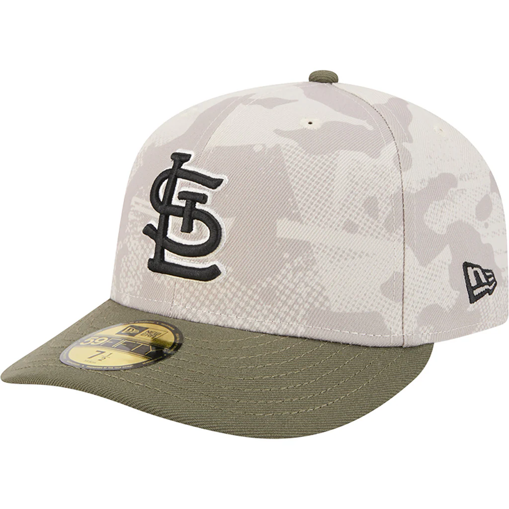 MLB St. Louis Cardinals New Era 2025 Armed Forces Day 59FIFTY Fitted Hat - Stone - Image 2