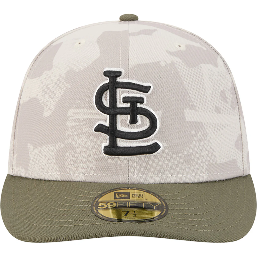 MLB St. Louis Cardinals New Era 2025 Armed Forces Day 59FIFTY Fitted Hat - Stone - Image 3