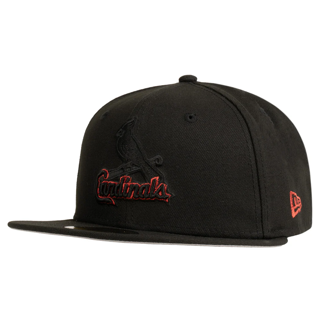 MLB St. Louis Cardinals New Era Blackbird 59FIFTY Fitted Hat - Black - Image 2