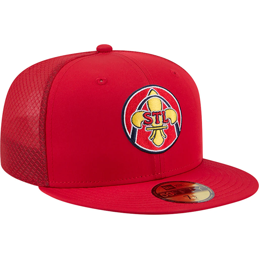 MLB St. Louis Cardinals New Era City Connect Batting Practice 59FIFTY Fitted Hat - Red - Image 2