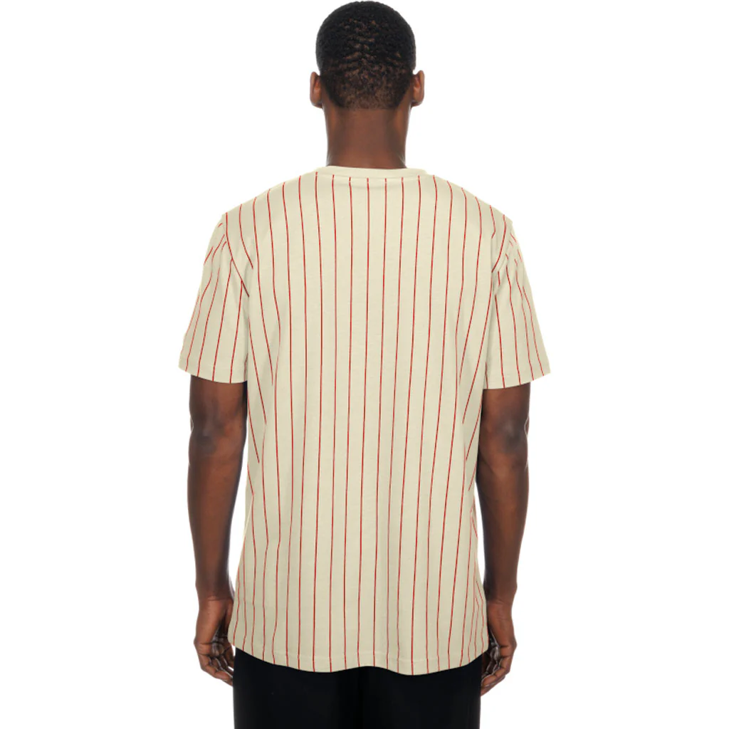 MLB St. Louis Cardinals New Era Pinstripe Jersey T-Shirt - Cream - Image 2